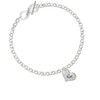 Small ''Aunt'' Heart with Clear Crystal To Infinity Aunt Toggle Bracelet
