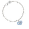 Baby Boy Blue Heart with Baby Feet To Infinity Aunt Toggle Bracelet