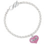 Baby Girl Pink Heart with Baby Feet To Infinity Aunt Toggle Bracelet