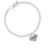 Twins Heart with Two Pair of Baby Feet To Infinity Aunt Toggle Bracelet