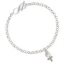 Clear Frosted Baby Rattle To Infinity Aunt Toggle Bracelet