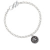 Antiqued Round Seal - Initial - A - To Infinity Niece Toggle Bracelet