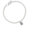 Small Ballet Slippers To Infinity Dance Toggle Bracelet