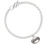 Oval with Music Notes To Infinity Dance Toggle Bracelet