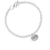 Marathon with Clear Crystal Roman Numeral To Infinity Run Toggle Bracelet
