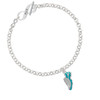 Running Shoe Teal To Infinity Run Toggle Bracelet