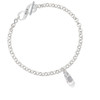 3-D White Running Shoe To Infinity Run Toggle Bracelet