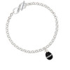 Black Easter Egg with Clear Crystal Band To Infinity John 3:16 Toggle Bracelet