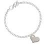 Stainless Steel Heart To Infinity Matthew 6:9 Toggle Bracelet