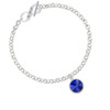 12mm Crystal Rivoli - Blue To Infinity Psalm 46:10 Toggle Bracelet