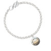 Domed Run Like a Girl - Strong and Fierce To Infinity Joshua 1:9 Toggle Bracelet