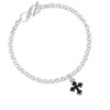 Small Black Enamel Botonee Cross To Infinity Psalm 139:14 Toggle Bracelet