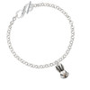 Antiqued Bunny Head To Infinity Psalm 139:14 Toggle Bracelet