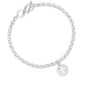 Cross Silhouette To Infinity 1 Corinthians 13:4 Toggle Bracelet