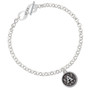 Antiqued Round Seal - Initial - A - To Infinity Matthew 5:4 Toggle Bracelet
