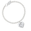 Baby Feet Heart Locket To Infinity Matthew 5:4 Toggle Bracelet