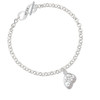 Open Clear AB Crystal Butterfly Wing To Infinity Matthew 5:4 Toggle Bracelet