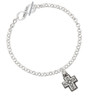 Large Southwestern Antiqued Cross To Infinity Philippians 4:13 Toggle Bracelet