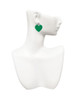 Acrylic 1" Green Heart - Crystal Clip on Earrings