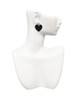 Acrylic 1" Black Heart - Crystal Clip on Earrings