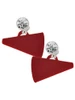 Acrylic Large Maroon Megaphone - Crystal Clip on Earrings