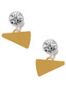 Acrylic Gold-tone Megaphone - Crystal Clip on Earrings