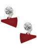 Acrylic Maroon Megaphone - Crystal Clip on Earrings: Color Choice - Red, Green, Blue, Purple, Pink, Clear, Black