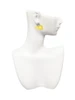 Acrylic Large Yellow Cheer Megaphone - Crystal Clip on Earrings