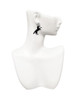 Acrylic 1.5 Black Horse - Crystal Clip on Earrings