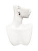 Silver Plated Large Maroon Paw - Crystal Clip on Earrings