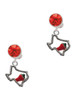 Silver Plated Texas with Jalapeno - Crystal Clip on Earrings