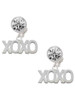 Silver Plated XOXO - Crystal Clip on Earrings