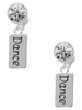 Silver Plated Dance - Crystal Clip on Earrings