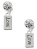 Silver Plated Love - Crystal Clip on Earrings