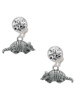 Silver Plated Small Armadillo - Crystal Clip on Earrings: Color Choice - Red, Green, Blue, Purple, Pink, Clear, Black