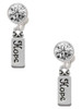 Silver Plated Hope - Crystal Clip on Earrings