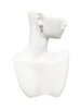 Silver Plated Light Blue Baby Shoe with Crystal Strap - Crystal Clip on Earrings