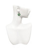 Silver Plated Green Resin Wreath with Crystals - Crystal Clip on Earrings