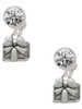 Silver Plated Small Present - Crystal Clip on Earrings