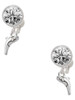 Silver Plated Mini Whale - Crystal Clip on Earrings