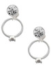 Silver Plated Ring with Crystal - Crystal Clip on Earrings