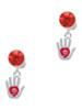 Silver Plated Healing Hand - Crystal Clip on Earrings