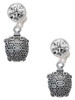 Silver Plated Tortoise - Crystal Clip on Earrings