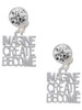 Silver Plated Imagine Create Become - Crystal Clip on Earrings: Color Choice - Red, Green, Blue, Purple, Pink, Clear, Black