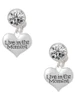 Silver Plated Live in the Moment Heart - Crystal Clip on Earrings: Color Choice - Red, Green, Blue, Purple, Pink, Clear, Black