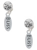 Silver Plated Bliss Oval - Crystal Clip on Earrings: Color Choice - Red, Green, Blue, Purple, Pink, Clear, Black