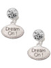 Silver Plated Dream On Oval - Crystal Clip on Earrings
