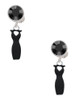 Little Black Dress - Crystal Clip on Earrings