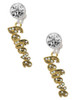 Gold-tone Crystal Script ''Believe'' - Crystal Clip on Earrings