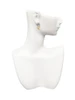 Two-tone 3-D Ice Skate - Crystal Clip on Earrings